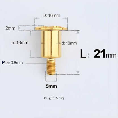 M5x10-36.5mm Titanium Shoulder Bolts for Motorcycle - Gold