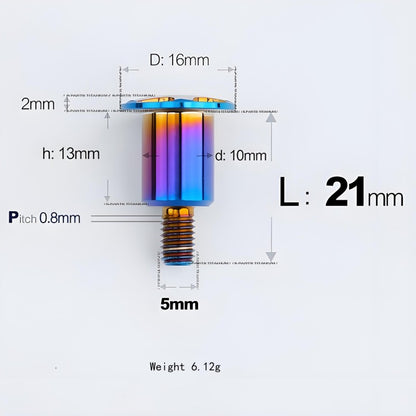 M5x10-36.5mm Titanium Shoulder Bolts for Motorcycle - Blue