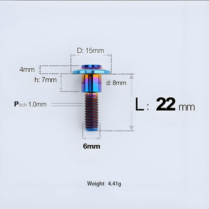 M6x11-45mm Titanium Shoulder Bolts for Motorcycle -  Blue