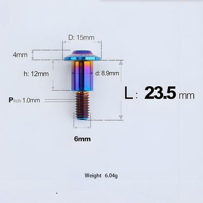 M6x11-45mm Titanium Shoulder Bolts for Motorcycle -  Blue