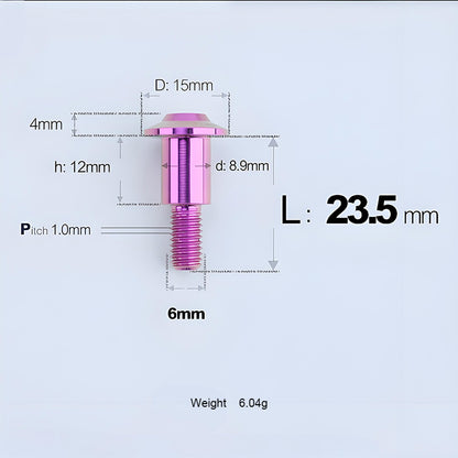 M6x11-45mm Titanium Shoulder Bolts for Motorcycle -  Purple