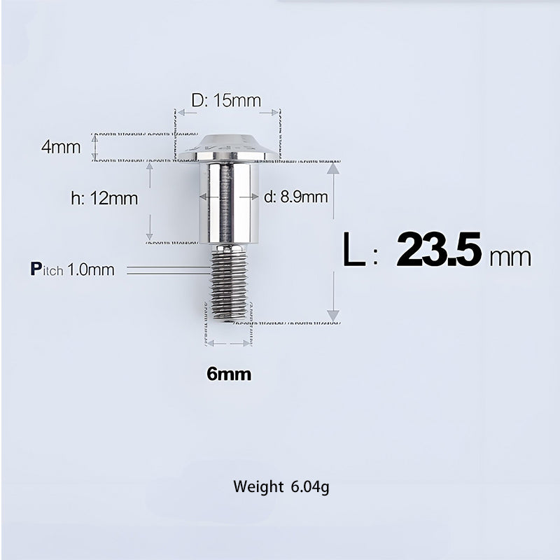 M6x11-45mm Titanium Shoulder Bolts for Motorcycle -  TI