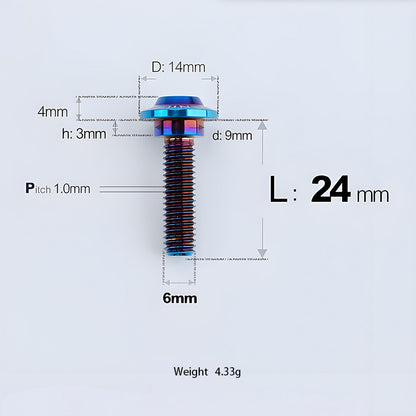 M6x11-45mm Titanium Shoulder Bolts for Motorcycle -  Blue