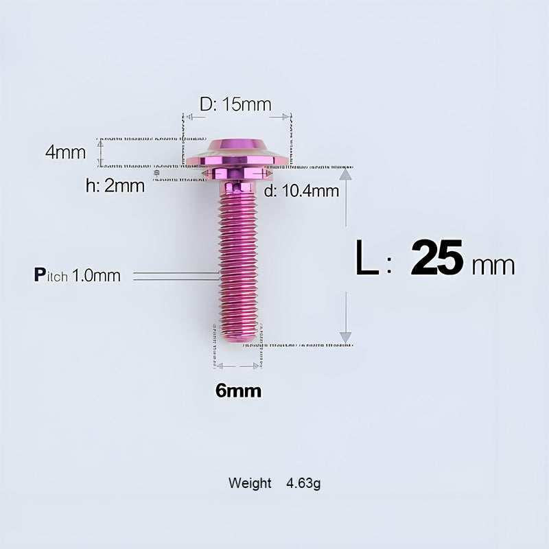 M6x11-45mm Titanium Shoulder Bolts for Motorcycle -  Purple