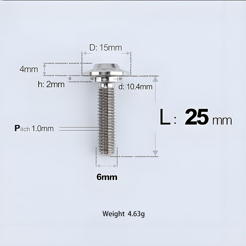 M6x11-45mm Titanium Shoulder Bolts for Motorcycle -  TI