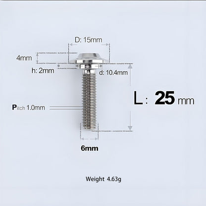 M6x11-45mm Titanium Shoulder Bolts for Motorcycle -  TI