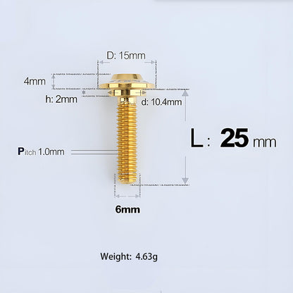 M6x11-45mm Gold Titanium Shoulder Bolts for Motorcycle