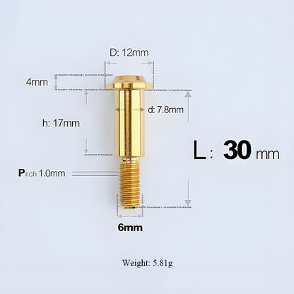 M6x11-45mm Gold Titanium Shoulder Bolts for Motorcycle