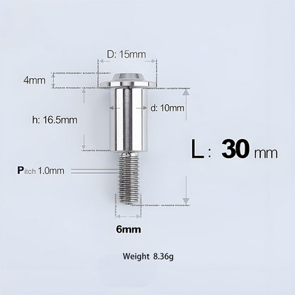 M6x11-45mm Titanium Shoulder Bolts for Motorcycle -  TI