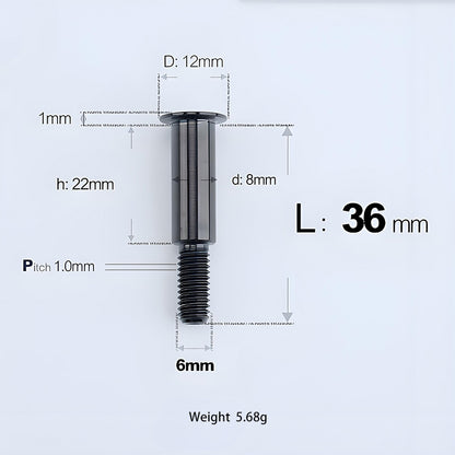 M6x11-45mm Titanium Shoulder Bolts for Motorcycle -  Black