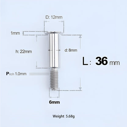 M6x11-45mm Titanium Shoulder Bolts for Motorcycle -  TI