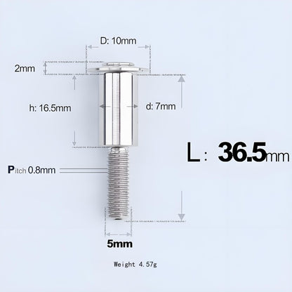 M5x10-36.5mm Titanium Shoulder Bolts for Motorcycle - TI