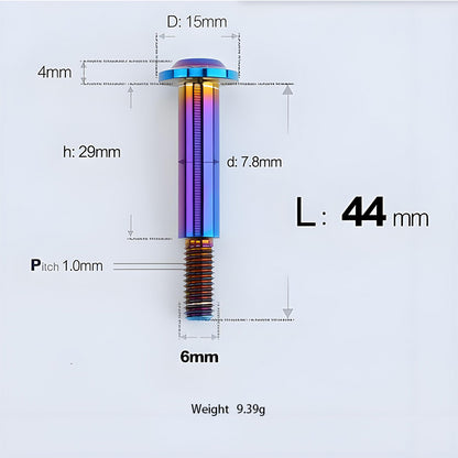 M6x11-45mm Titanium Shoulder Bolts for Motorcycle -  Blue