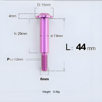 M6x11-45mm Titanium Shoulder Bolts for Motorcycle -  Purple