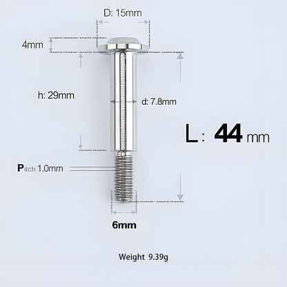 M6x11-45mm Titanium Shoulder Bolts for Motorcycle -  TI