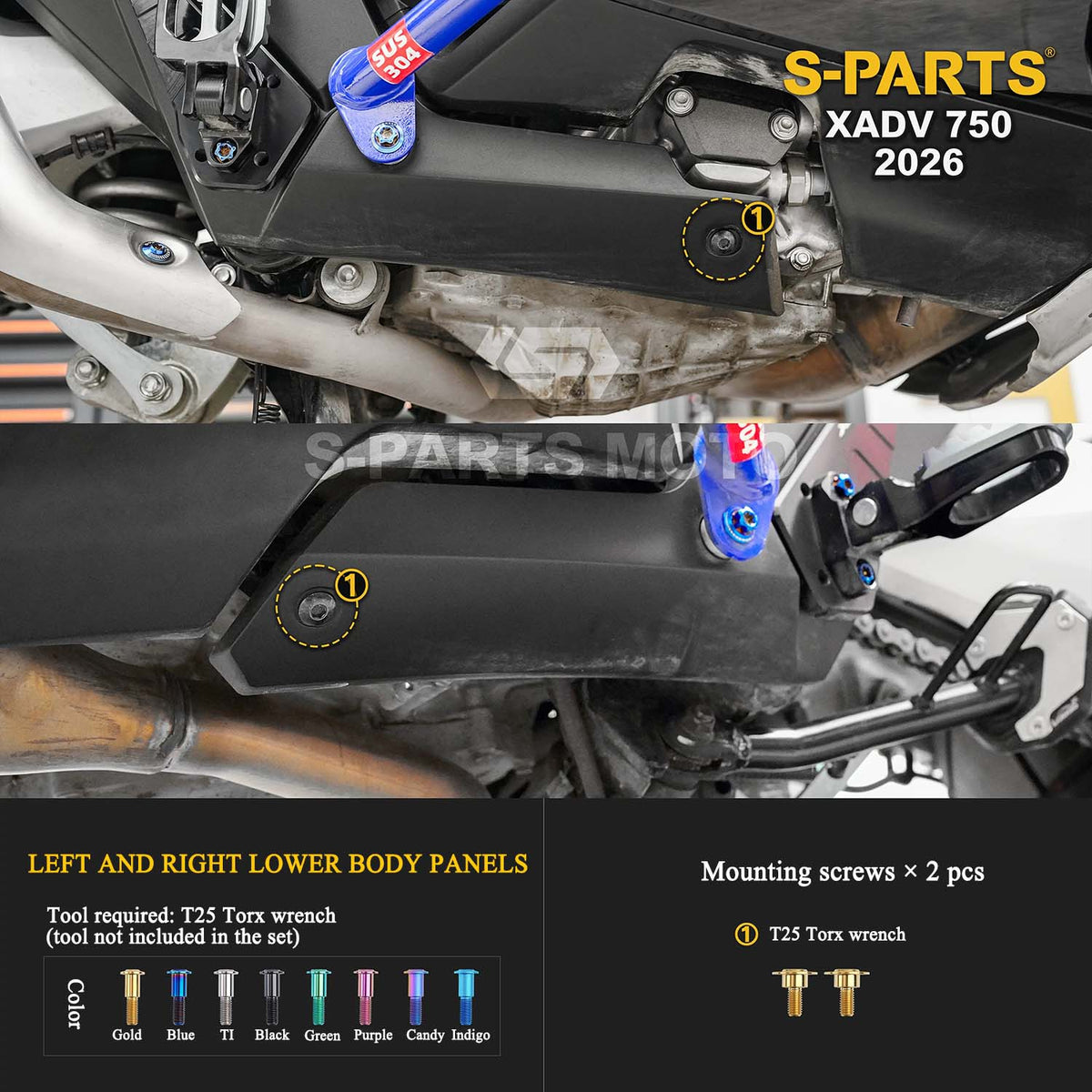 Grade 5 Titanium Torx Bolts & Screws for Honda XADV 750 (2026)