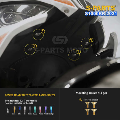 Grade 5 Titanium Bolts & Fasteners for 2021 BMW S1000RR
