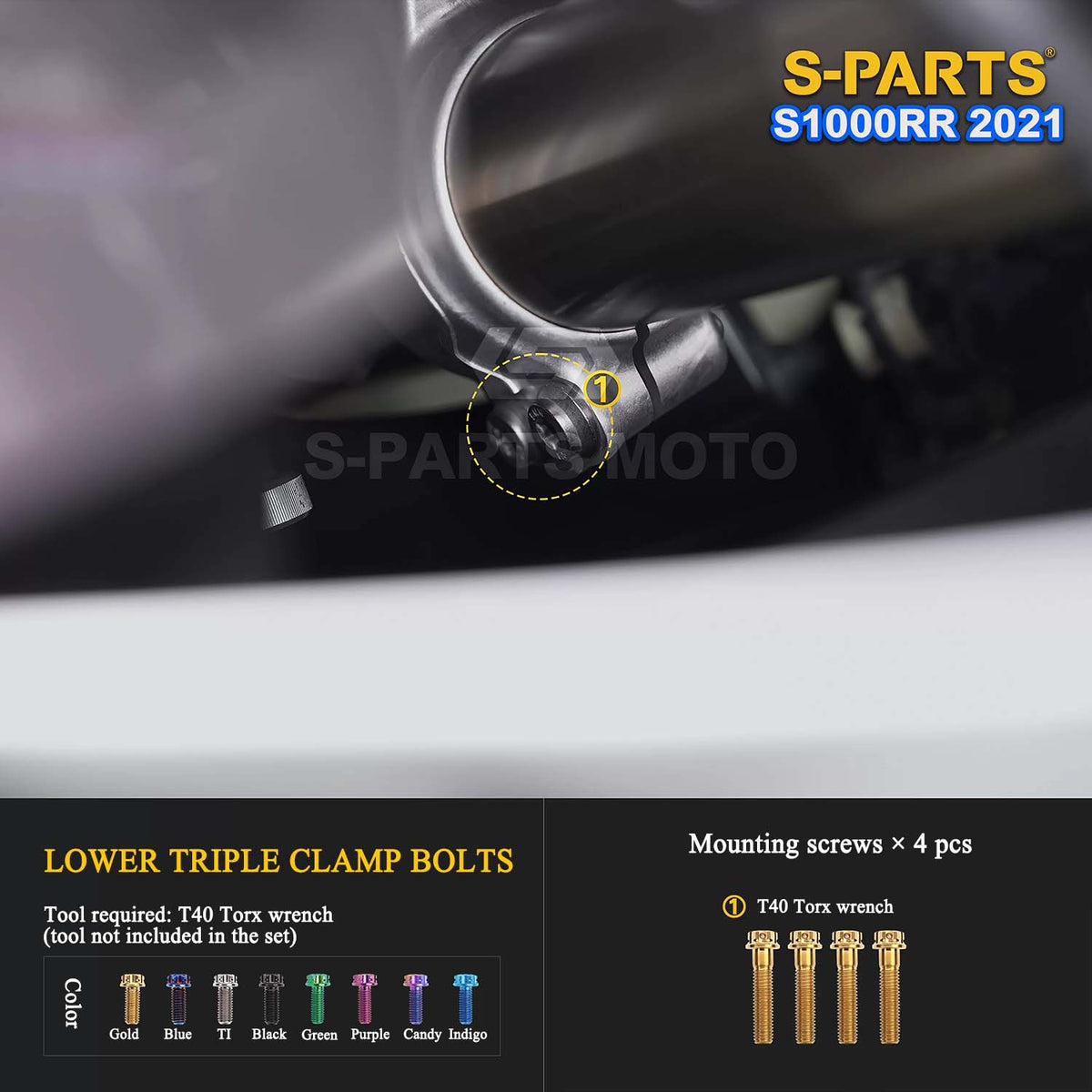 Grade 5 Titanium Bolts & Fasteners for 2021 BMW S1000RR