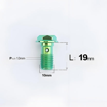 M10 x 19mm Titanium Single Banjo Bolt – 1.0mm for Brembo RCS / RCS Corsa Corta