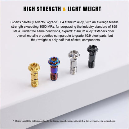 M10 x 29mm Titanium Dual Hole Banjo Bolt (P1.0 / P1.25)