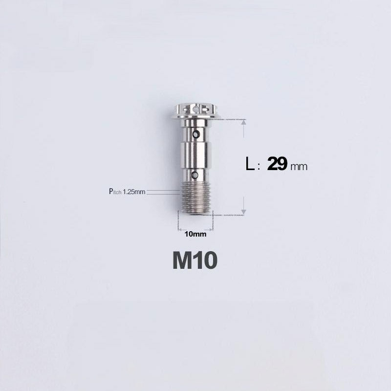 M10 x 29mm Titanium Dual Hole Banjo Bolt (P1.0 / P1.25)