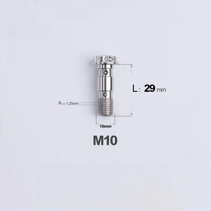 M10 x 29mm Titanium Dual Hole Banjo Bolt (P1.0 / P1.25)