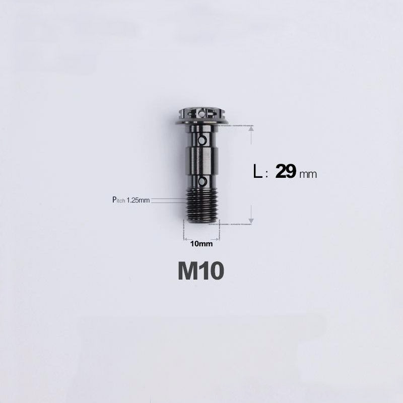 M10 x 29mm Titanium Dual Hole Banjo Bolt (P1.0 / P1.25)