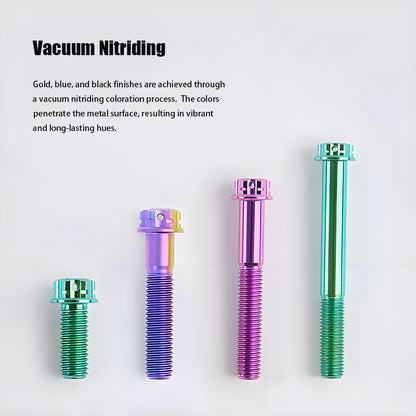 M10x12-40mm Titanium Motorcycle Bolts with 1.25mm Pitch