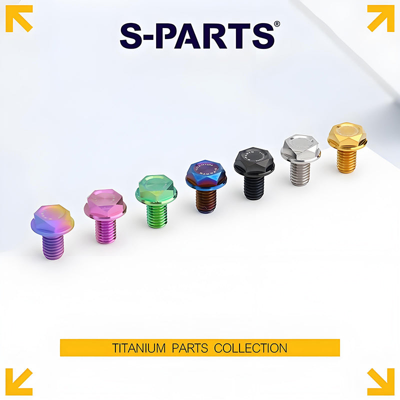 M10x13mm Titanium Motorcycle Mirror Adapter Bolts with Standard and Reverse Threads