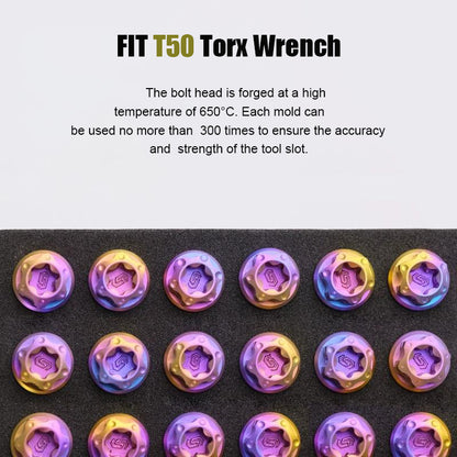 M10x65-120mm Titanium Motorcycle Bolts with 1.5mm Pitch