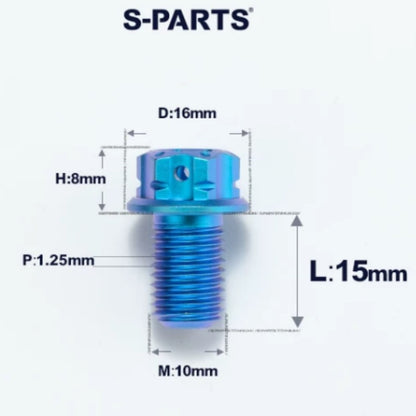 M10x12-40mm Titanium Motorcycle Bolts with 1.25mm Pitch