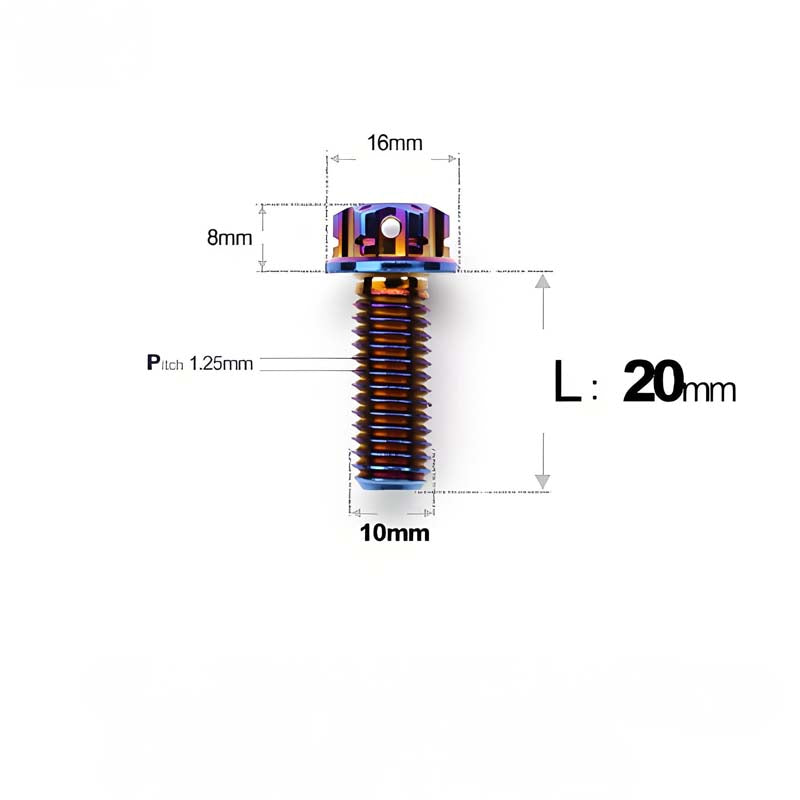 Titanium Rearview Mirror Bolts for TANAX AOS4 / AOS3 – M8 / M10