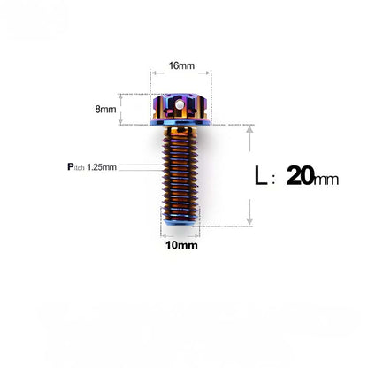 Titanium Rearview Mirror Bolts for TANAX AOS4 / AOS3 – M8 / M10