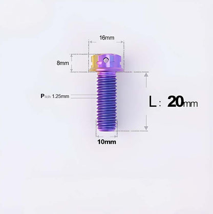 Titanium Rearview Mirror Bolts for TANAX AOS4 / AOS3 – M8 / M10