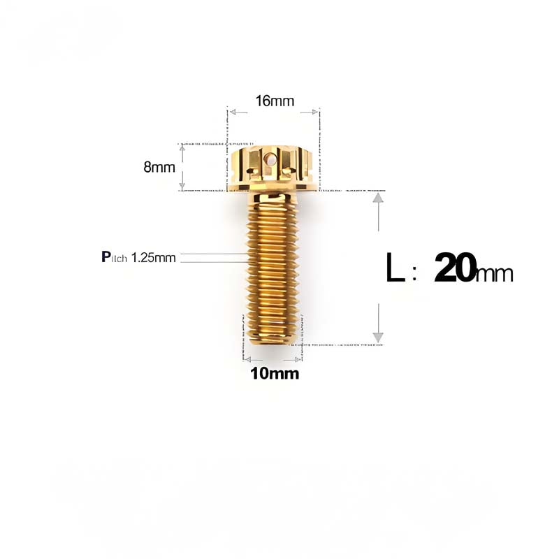 Titanium Rearview Mirror Bolts for TANAX AOS4 / AOS3 – M8 / M10