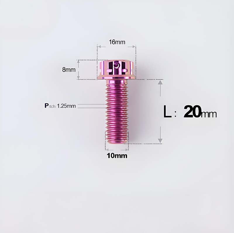 Titanium Rearview Mirror Bolts for TANAX AOS4 / AOS3 – M8 / M10