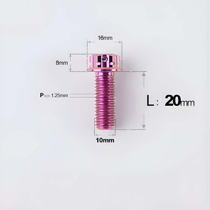 Titanium Rearview Mirror Bolts for TANAX AOS4 / AOS3 – M8 / M10