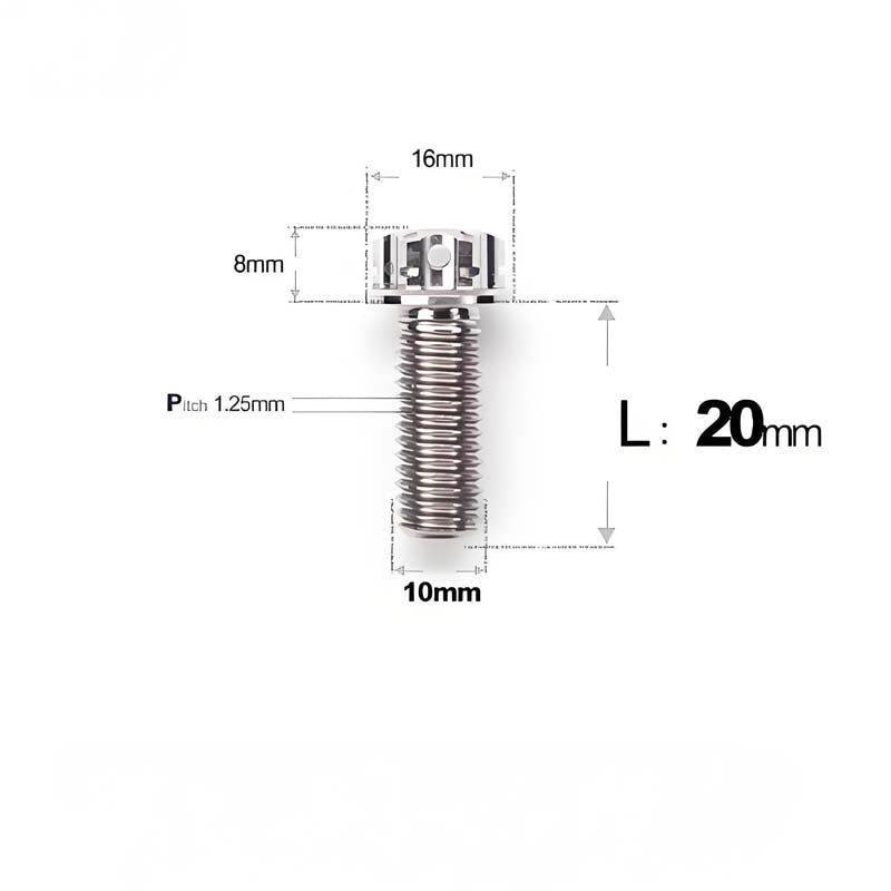 Titanium Rearview Mirror Bolts for TANAX AOS4 / AOS3 – M8 / M10