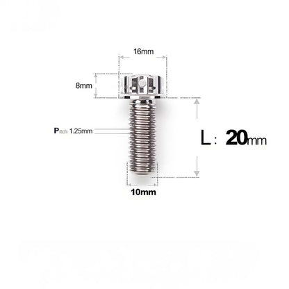 Titanium Rearview Mirror Bolts for TANAX AOS4 / AOS3 – M8 / M10