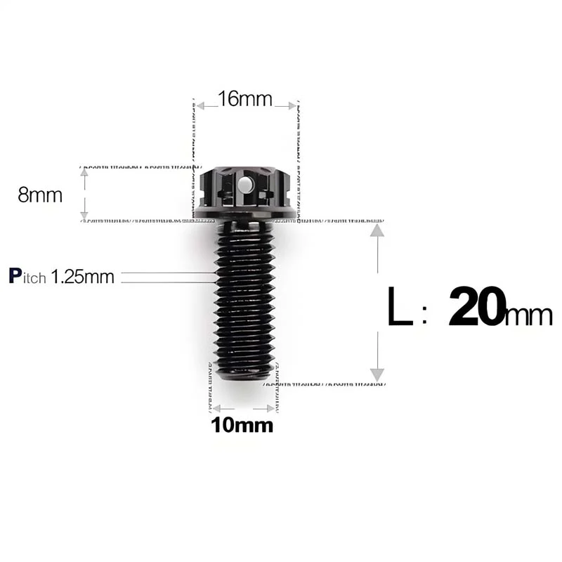 Titanium Motorcycle Mirror Base Mounting Bolts – M8 / M10 for TANAX AOS3 & AOS4