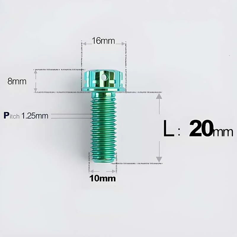 Titanium Motorcycle Mirror Base Mounting Bolts – M8 / M10 for TANAX AOS3 & AOS4