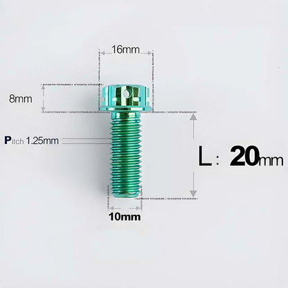 Titanium Motorcycle Mirror Base Mounting Bolts – M8 / M10 for TANAX AOS3 & AOS4