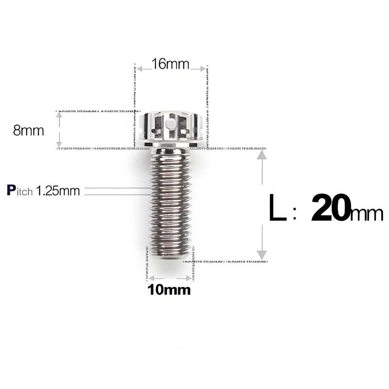 Titanium Motorcycle Mirror Base Mounting Bolts – M8 / M10 for TANAX AOS3 & AOS4