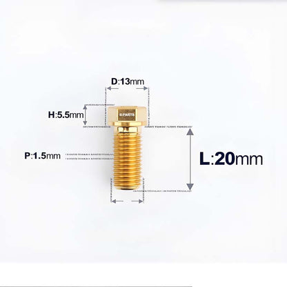 M10x20-60mm Titanium Bolts with 1.5mm Pitch For Motorcycle