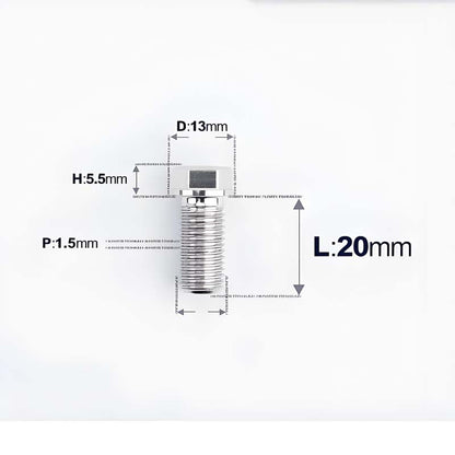 M10x20-60mm Titanium Bolts with 1.5mm Pitch For Motorcycle