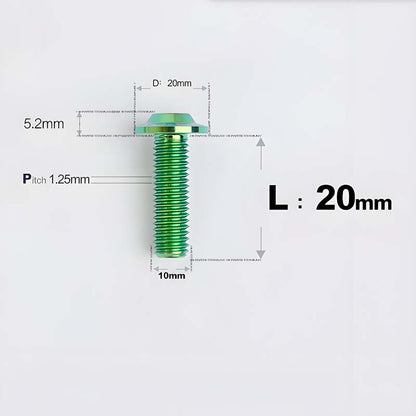 M10x20-65mm Titanium Torx Bolts with 1.25mm Pitch For Motorcycle