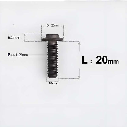 M10x20-65mm Titanium Torx Bolts with 1.25mm Pitch For Motorcycle