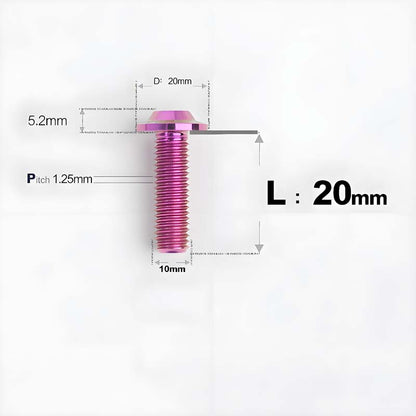 M10x20-65mm Titanium Torx Bolts with 1.25mm Pitch For Motorcycle