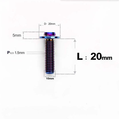 M10x20-65mm Titanium Torx Bolts with 1.5mm Pitch For Motorcycle