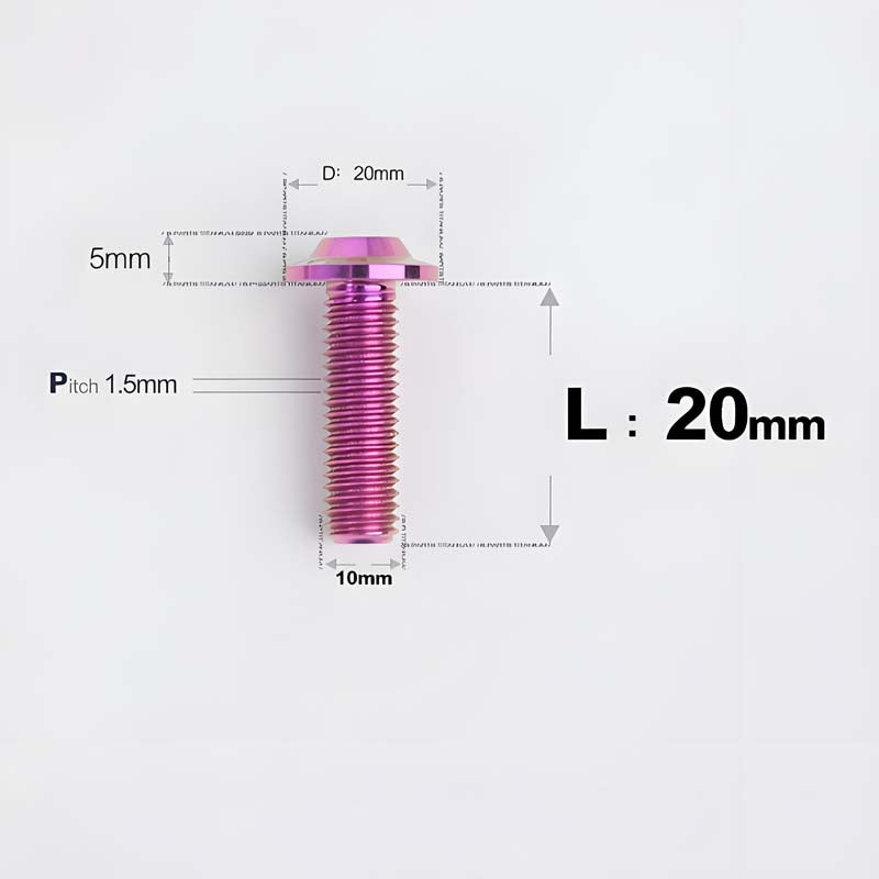 M10x20-65mm Titanium Torx Bolts with 1.5mm Pitch For Motorcycle